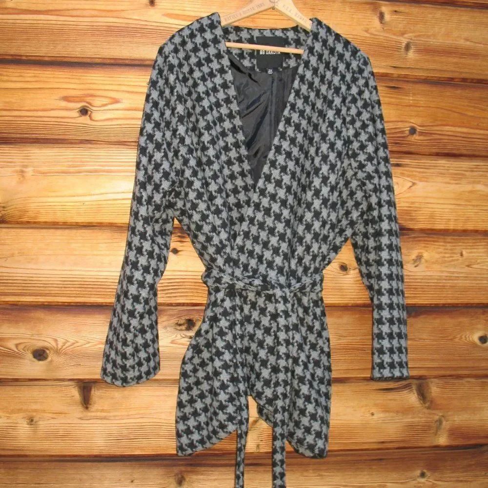NWOT Gray Wrap Coat Jacket